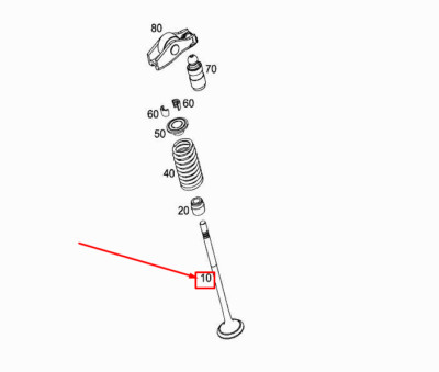 MERCEDES-BENZ A W177 Engine Exhaust Valve A2820504300