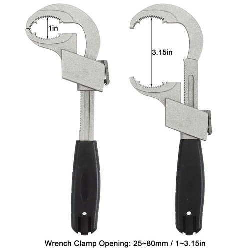 Adjustable Wrench Multifunctional Universal Open End Wrench Bathroom Repair Hot - Picture 2 of 11