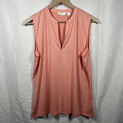 Walter Hagen Women's Sleeveless Golf Polo Rose Thorn Large