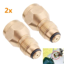 2x Propane Refill Adapter Gas Tank 1lb Bottle Connector Outdoor Picnic Camping