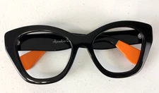 Amelia E Eyeglasses Frames Black Orange Ends 7022 55 20 145 Thick
