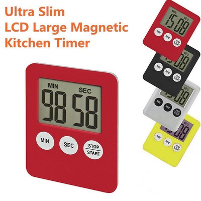 Large LCD Digital Kitchen Cooking Timer Count-Down x Magnetic 1 Alarm Clock Heiß