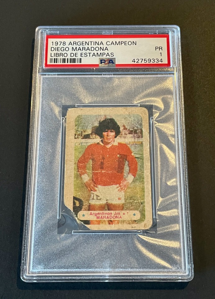 1978 Crack Argentina Campeon Libro De Estampas #1 Diego Maradona Rookie Yzp Vg Cte