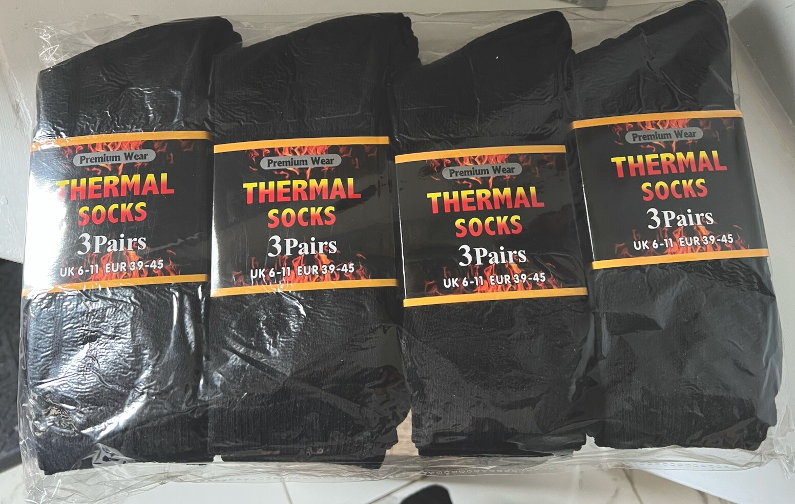 SAOLA Calzini stivali da lavoro uomo Ultimate nuovi 12 paia taglia 6 11 suola ammortizzata TOP HEAT BLACK