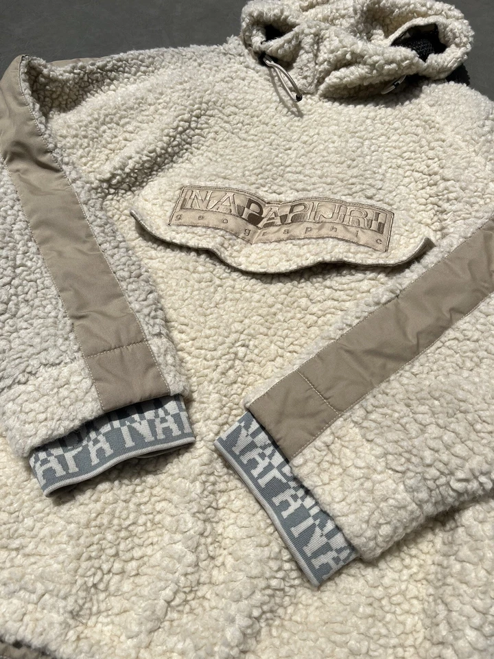 Napapijri x Martine Rosa Polar Sherpa Tyson Sudadera con Capucha XXL Pullover Crema Talla 4 Foto 2 de 4