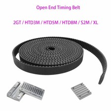 Black Open End Timing Belt 2GT 3M 5M 8M S2M XL for 3D Printer / CNC / Step Motor