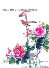 Chinese 100% real natural silk thread,su hand embroidery kits:birds flower 11"