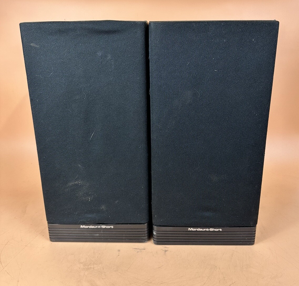 Vintage Mordaunt Short MS Black Ash Hifi Speakers