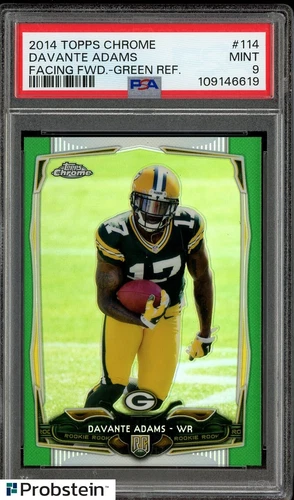 2014 Topps Chrome Green Refractor #114 Davante Adams RC Rookie PSA 9 MINT