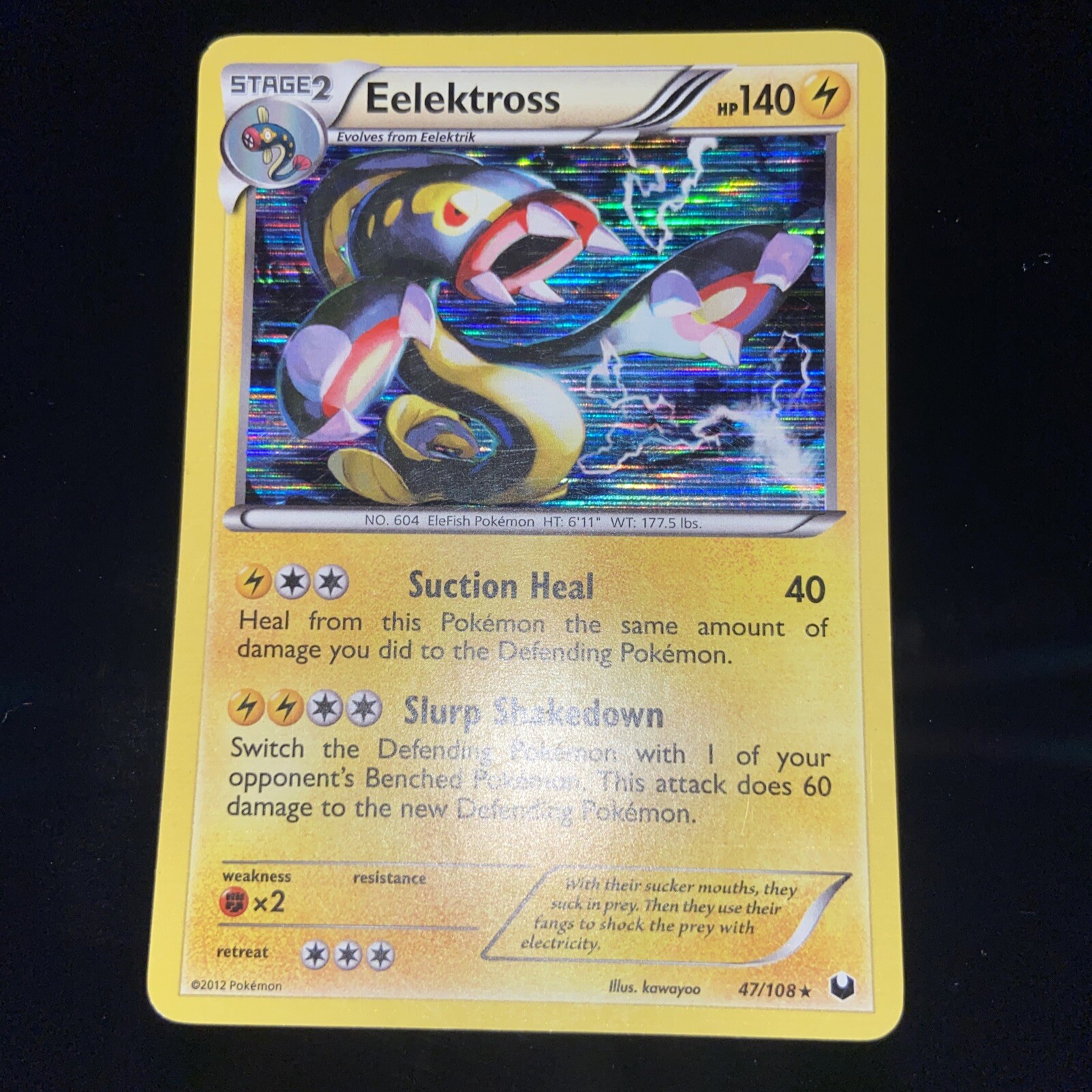 Eelektross 47/108 B&W Dark Explorers HOLO RARE Pokémon LP