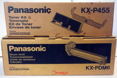 Panasonic Drum Unit KX-PDM6 PLUS Panasonic KX-P455 Toner Kit New and Unopened