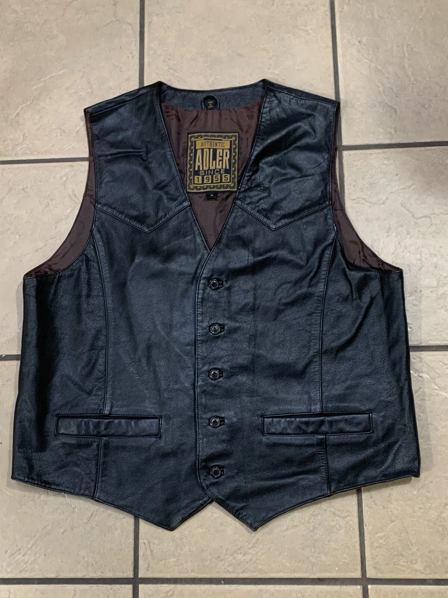 LEATHER VEST XL ( Authentic ADLER ) Great Condition | eBay