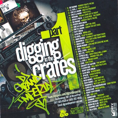 DJ GRAND IMPERIAL DIGGIN IN THE CRATES OLD SCHOOL HIP HOP MIXTAPE CD