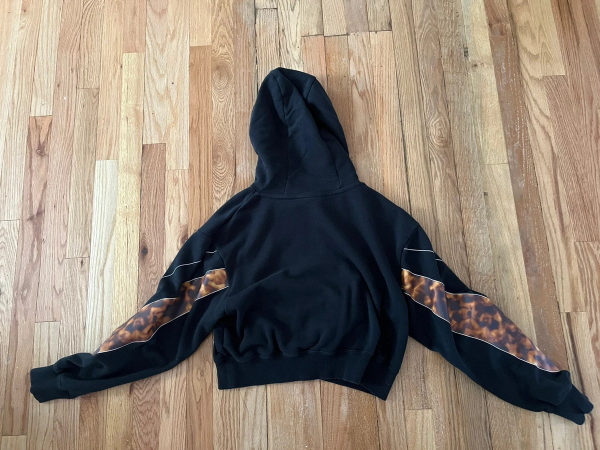 Nike crop top hoodie for a woman black with brown accents size