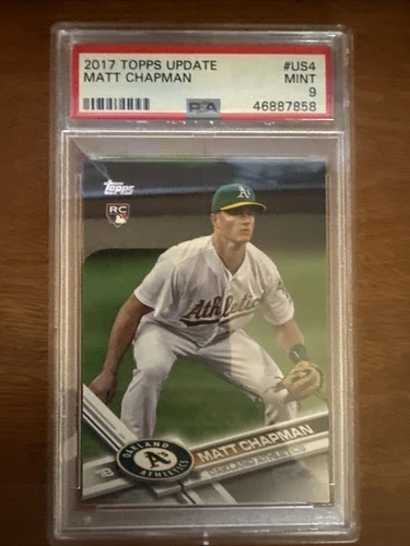 2017 Topps Update Matt Chapman Rookie #US4 PSA 9 Athletics