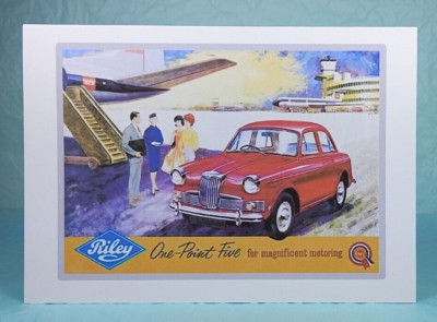 RILEY One Point Five / 1,5 - GRUSSKARTE - Oldtimer Memorabilia - leer
