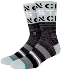 Stance, Casual Dwyane Wade Collection Logo Stencil Crew Socks, Mens  Large