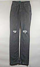 Levi's Women's 721 High Rise Skinny Jeans. Size 26. Black Distressed Denim.