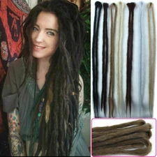 20" Handmade Dreadlocks Extensions Double Ended Dreads Braids Full Head Faux Loc