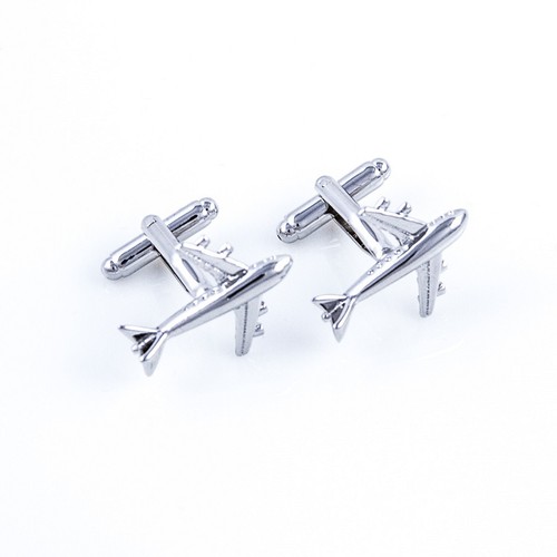 Plane Jet Airliner Commercial Pilot Airplane 2 Pairs of Cufflinks Fancy Gift Box - Picture 4 of 6
