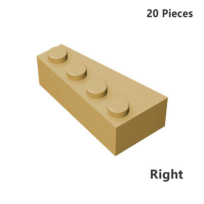 41767 Wedge 4 x 2 Right Bricks Wedged Tan 20 PCS Bricks, Pieces & Parts