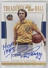 2015-16 National Treasures of the Hall Inscription /10 Rick Barry Auto HOF 6m7
