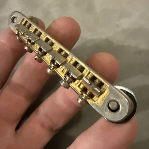 Original 60s or 70s Patented Tuneomatic Bridge For Gibson Les Paul Or 335 Guitar