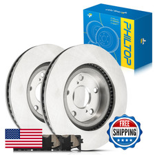 Philtop 11.7 Inch 296 Mm Front Vented Disc Brake Rotors Ceramic Pads Kit
