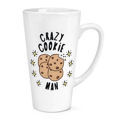 Verrückte Cookie Mann Stars 483ml Groß Latte Becher Tasse Lustiger Witz Essen