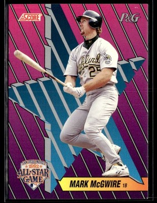 1992 Score Procter & Gamble #2 Mark McGwire Baseball Card 0901M
