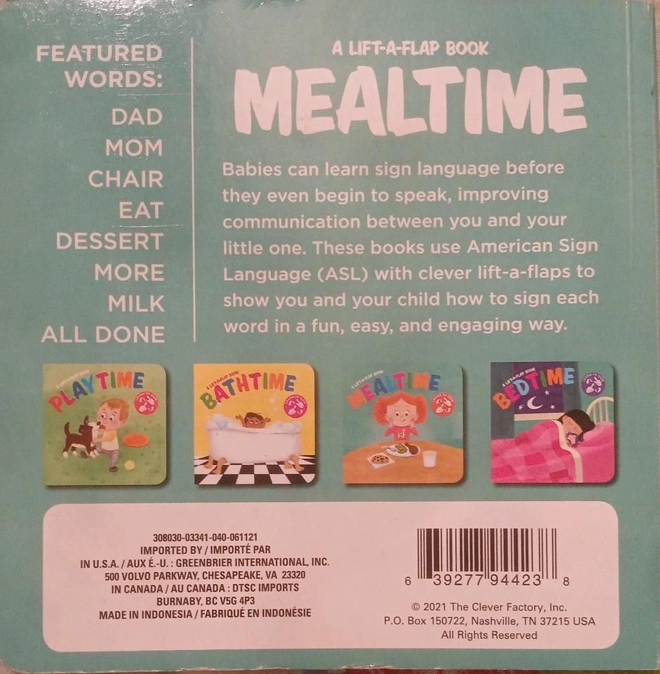 A Lift-A-Flap Learn to Sign Children's Stories Board Books CHOICE - 4 Pre-K NEW! - Image 2 of 3