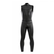 Sleeveless Wetsuit Shiny Front Zip Wetsuit Lightweight for Divers