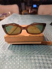 Vintage Cool-Ray Polaroid 105 Cat Eye Sunglasses Brown Tortoise Polarized 1950s