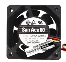 1 pcs Sanyo 6025 6CM 109R0612H456 12V 0.11A Silent DC Cooling Fan