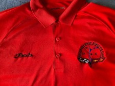 CORVETTE Polo Shirt Red Performance Embroidered "Bob" Golf Sport-Tek Men's L