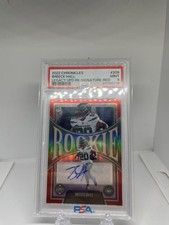 BREECE HALL 2022 LEGACY UPDATE JETS NFL SP RED PRIZM RC AUTO #23/50 PSA 9 READ