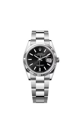 Rolex Datejust 36 NEW 2026 Black Index Dial Stainless Steel Fluted Bezel Oyster