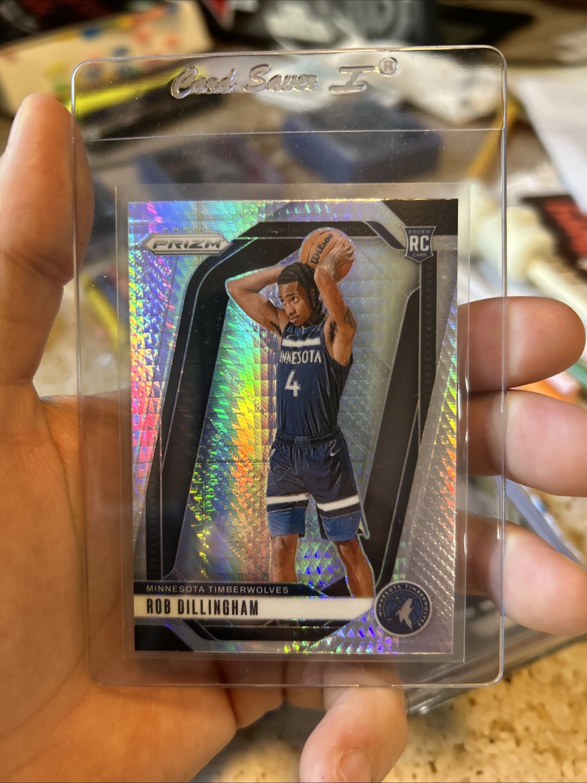 Rob Dillingham 2024-25 Panini Prizm Hyper Prizm RC SP No. 250 Grade Ready