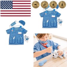 Melissa  Doug Vet Costume, Pretend Play Dress Up 9-Pc Jacket, Stethoscope, Ma
