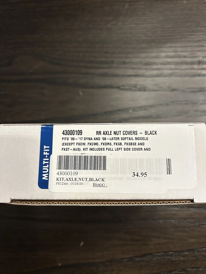Cubiertas de tuerca de eje trasero Harley Davidson - negro brillante parte # 43000109 Foto 3 de 4