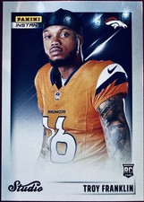 2024 Panini Instant Troy Franklin STUDIO ROOKIES 1/1672 SP Broncos #SR-30 RC 🔥