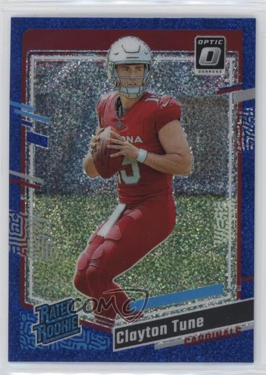 2023 Panini Donruss Optic Rated Rookie Blue Glitter Prizm Clayton Tune #202 1a2b