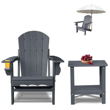 Cloudeep Folding Adirondack Chairs Oversized Hdpe Adirondack Chairs Side Table