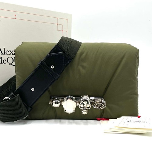 Alexander McQueen Skull Knuckle Green Shoulder Bag Japan Near Mint 094613