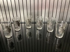 Lot De 6 Verres Digestifs Grappe De Raisin En Étain
