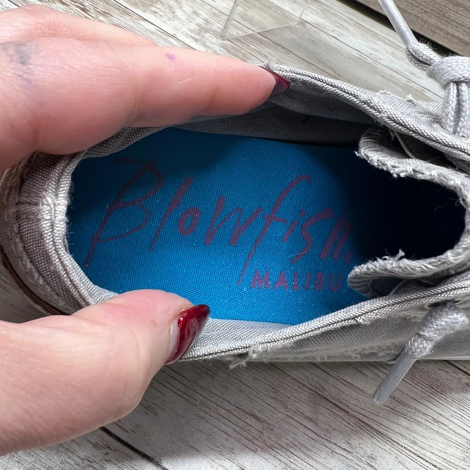 Женские повседневные серые хлопковые кроссовки без шнурков Blowfish Malibu размер 8,5 пляжные - Изображение 4 из 4