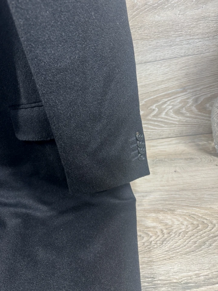 Ermenegildo Zegna Mens Black 100% Cashmere Trench Coat Size 50/XL  2950.00 MSRP - Image 4 of 4