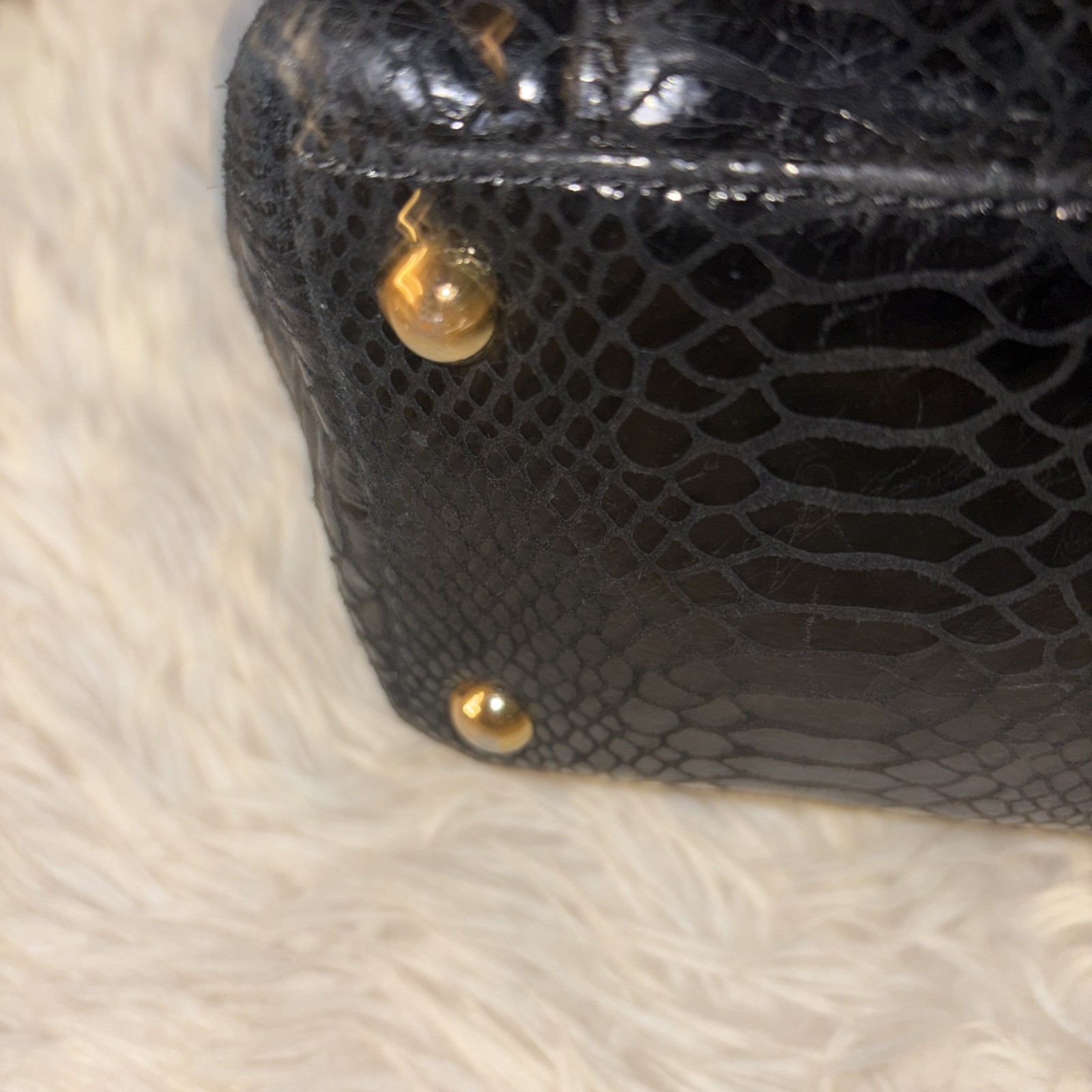 Michael Michael Kors Black Python Embossed Leathe… - image 12