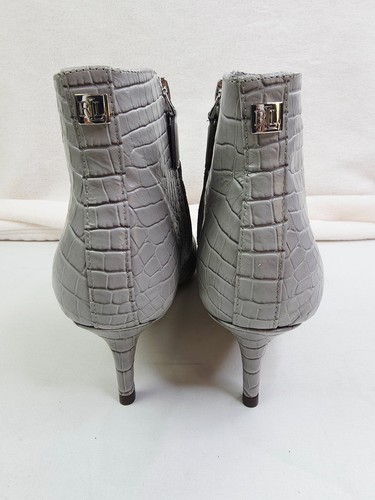 Lauren Ralph Lauren Size 8.5B Womens Saybrook Gray Kitten Heels Ankle Boots NEW - Picture 13 of 14