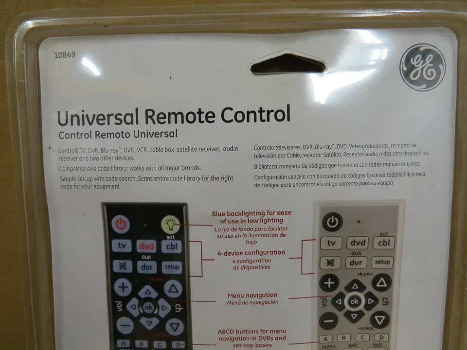 GE Big Button Universal Remote 2 Pack Remote Controls #10849 NIB NOS - Image 3 of 4